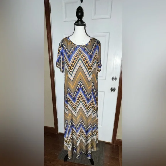 NWOT Pomelo Silk polyester Pull over Dress 3X - Picture 3 of 6